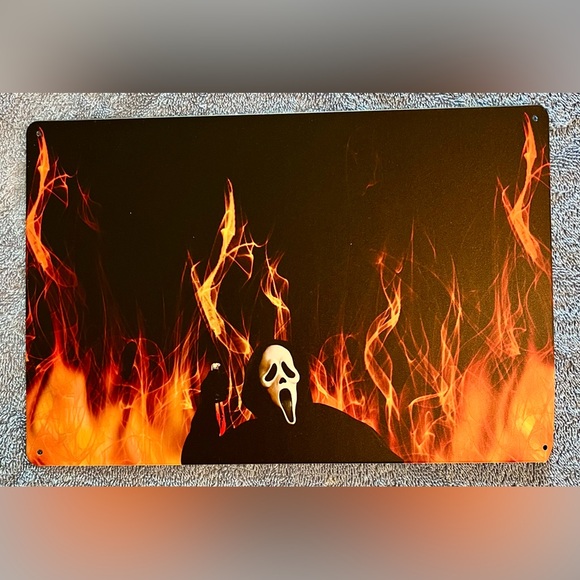 Ghost face Handmade & Designed Single Sided Metal Sign - Picture 1 of 1